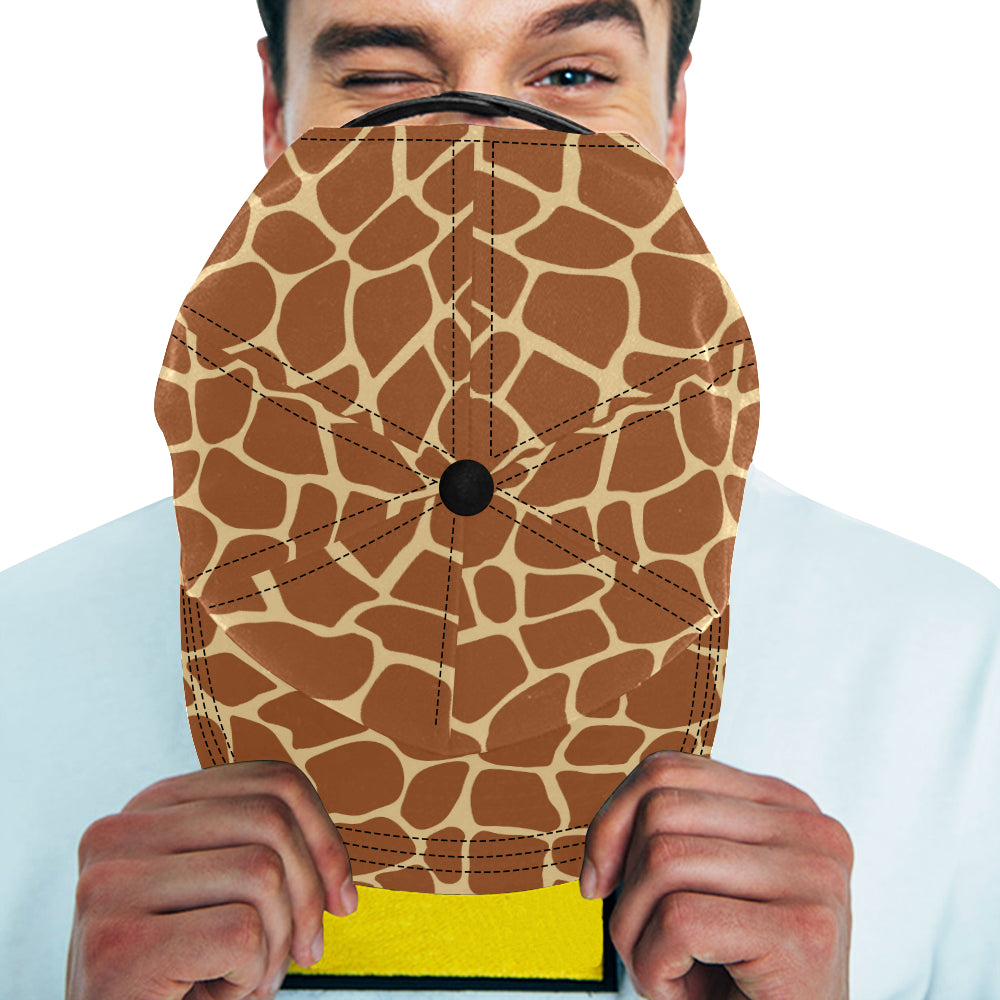 Giraffe Texture Print Snapback Cap