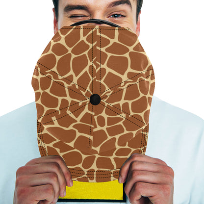 Giraffe Texture Print Snapback Cap