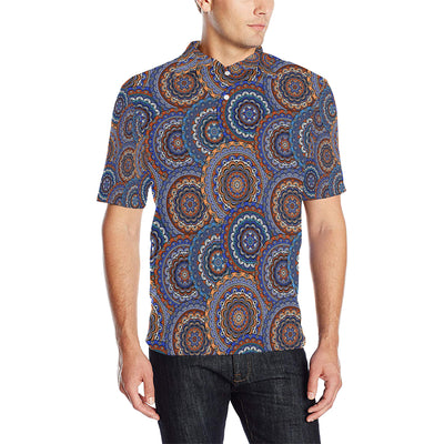 Mandala Boho Chic Design Print Men Polo Shirt