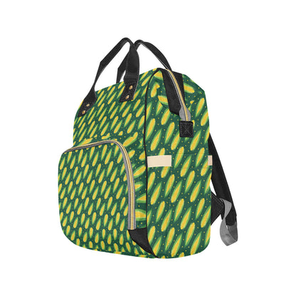 Corn Pattern Print Design 03 Diaper Bag Backpack
