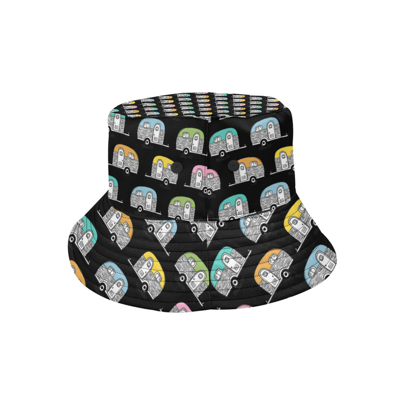 Camper Pattern Camping Themed No 2 Print Unisex Bucket Hat
