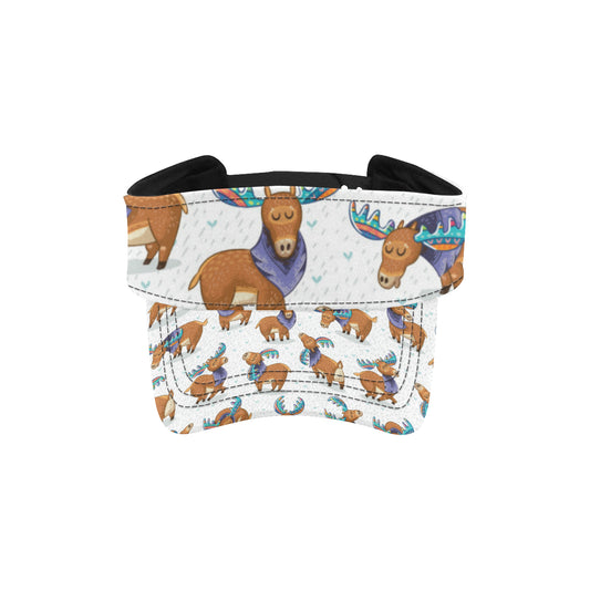 Moose Cute Pattern Print Design 01 Unisex Sun Visor