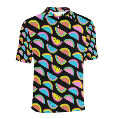 Watermelon Pattern Print Design WM08 Men Polo Shirt