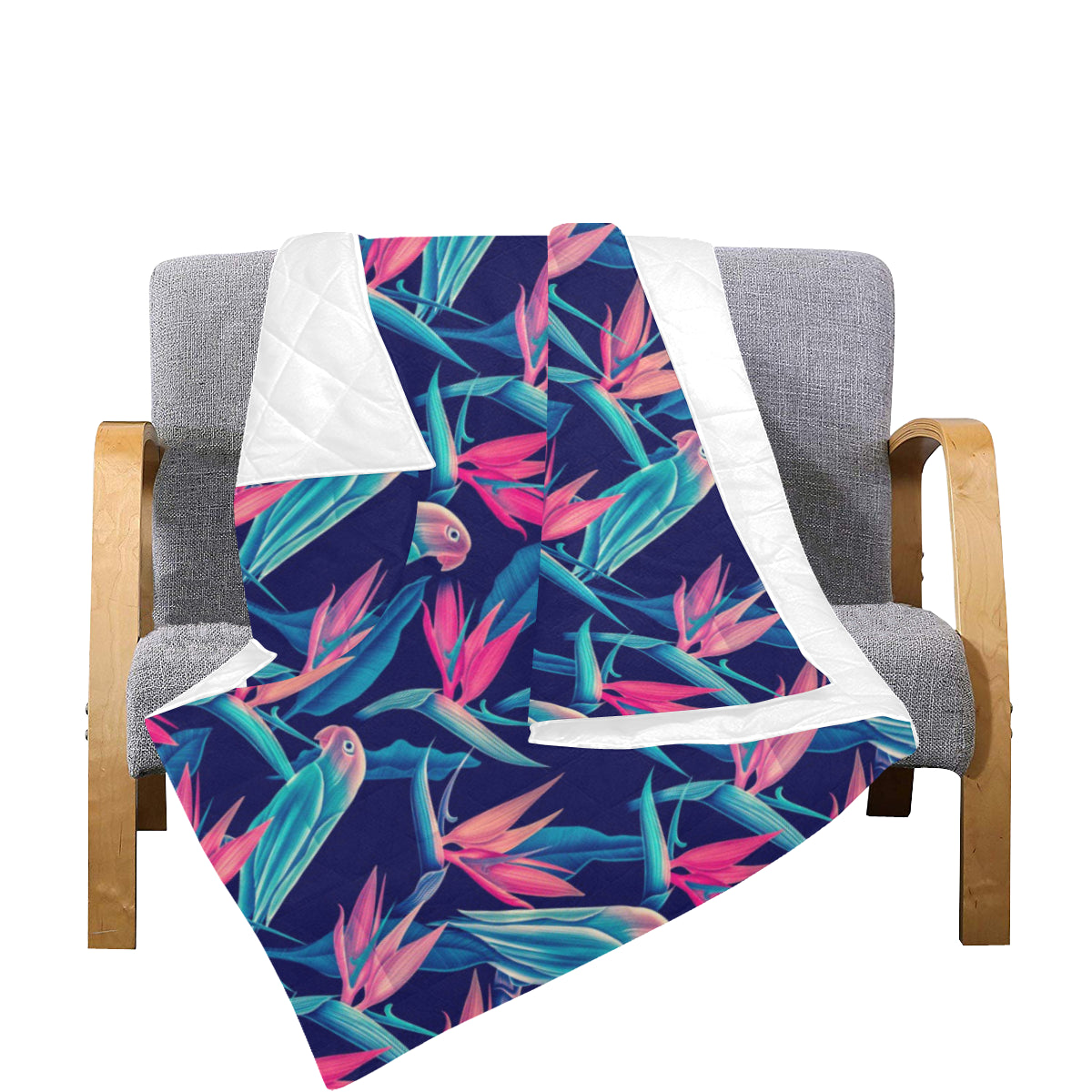 Tropical Flower Pattern Print Design TF024 Premium Quilt