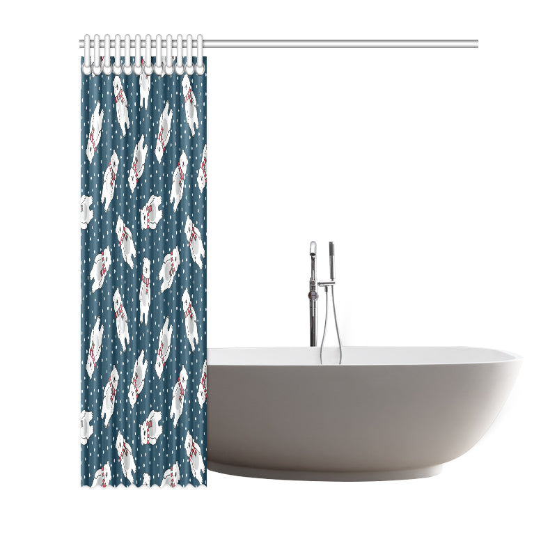 Polar Bear Pattern Print Design PB05 Shower Curtain