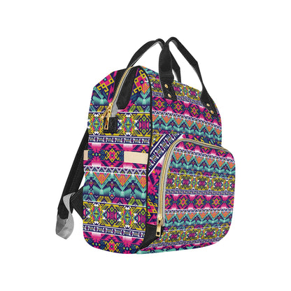 Indian Navajo Color Themed Design Print Diaper Bag Backpack