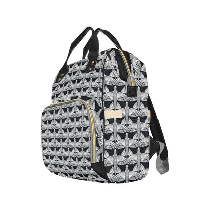 Flying Fish Pattern Print Design 03 Diaper Bag Backpack
