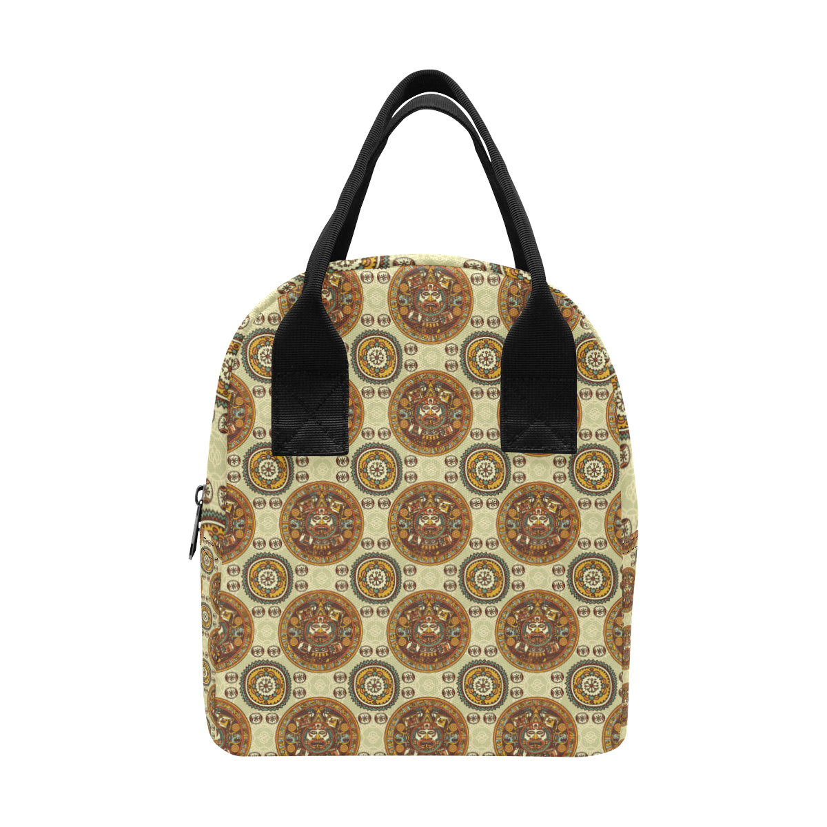 Calendar Aztec Themed Print Pattern Insulated Lunch Bag