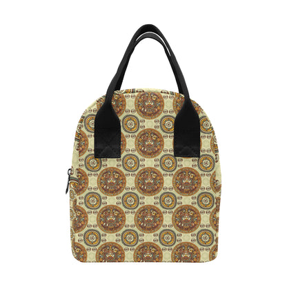 Calendar Aztec Themed Print Pattern Insulated Lunch Bag