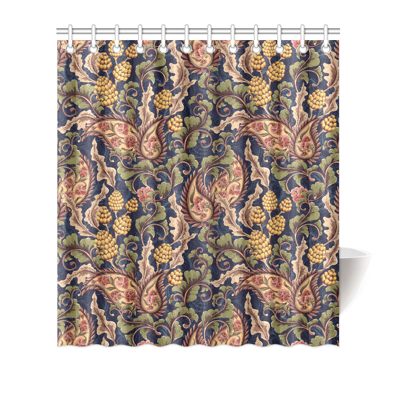 Floral Vintage Classic Print Shower Curtain