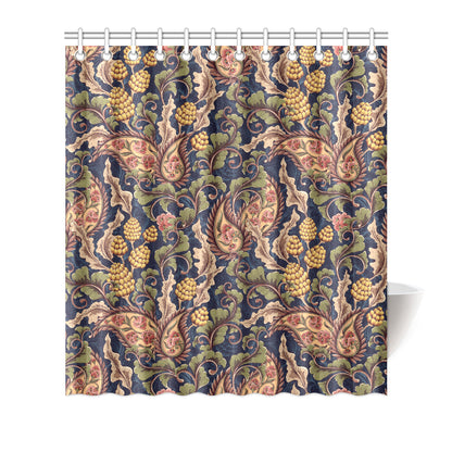 Floral Vintage Classic Print Shower Curtain