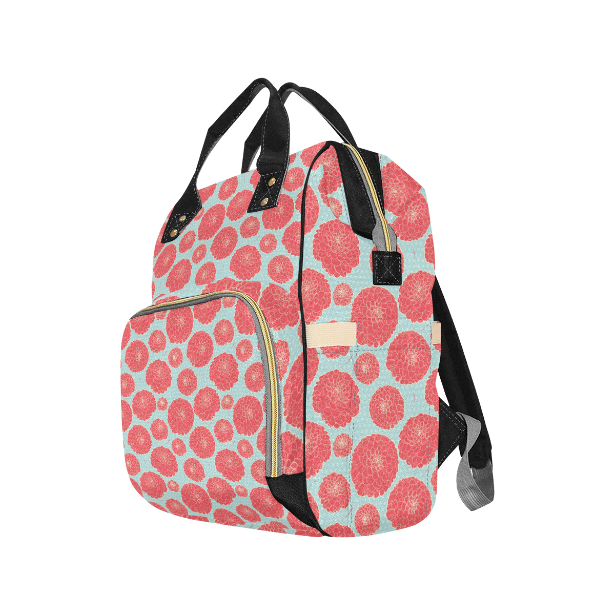 Marigold Pattern Print Design MR03 Diaper Bag Backpack
