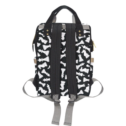 Chess Pattern Print Design 01 Diaper Bag Backpack