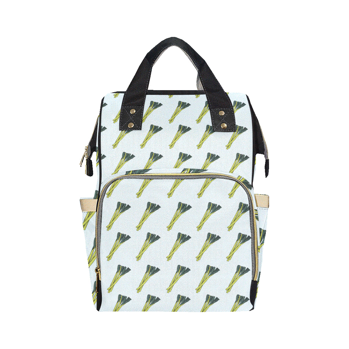 Leek Pattern Print Design 03 Diaper Bag Backpack