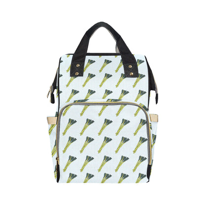 Leek Pattern Print Design 03 Diaper Bag Backpack