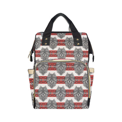 Native Indian Wolf Diaper Bag Backpack