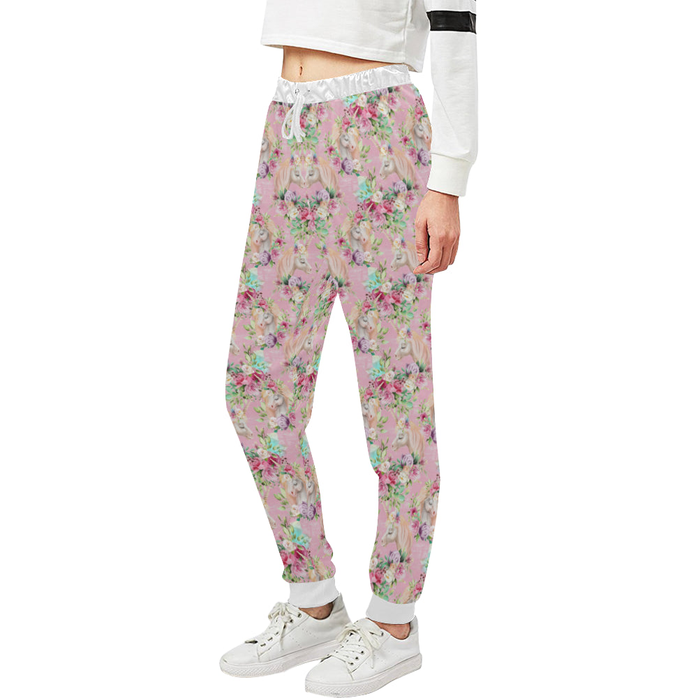 Unicorn Princess with Rose Unisex Sweatpants