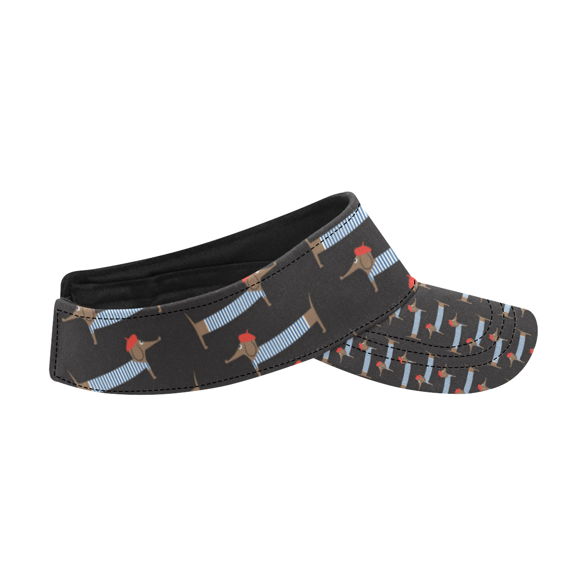 Dachshund Pattern Print Design 04 Unisex Sun Visor