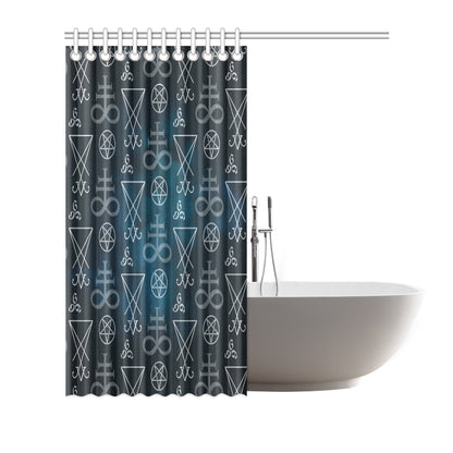 Pentagram Pattern Print Design A03 Shower Curtain