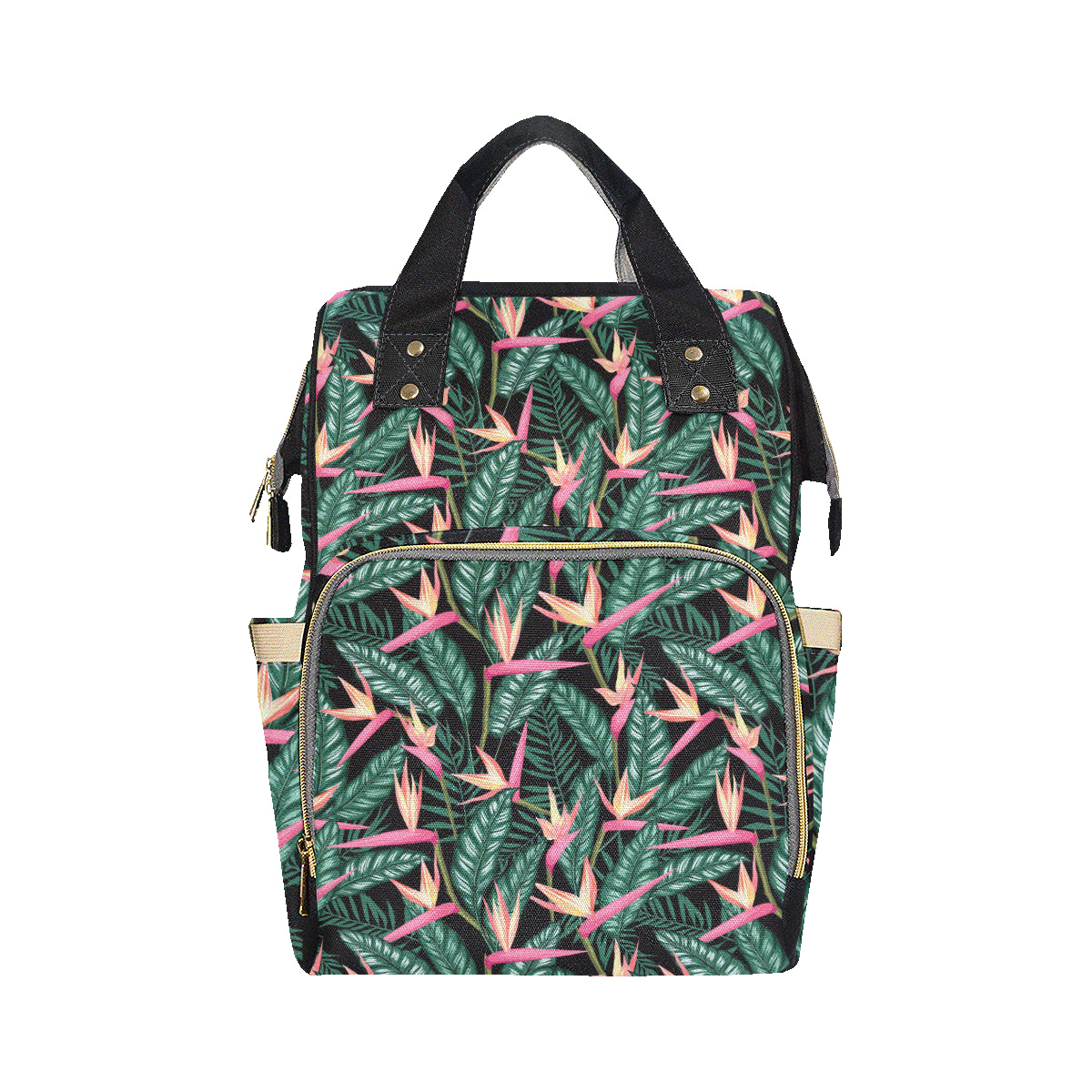 Bird Of Paradise Pattern Print Design BOP03 Diaper Bag Backpack