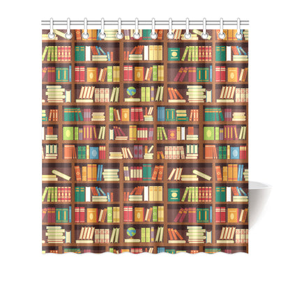 Book Pattern Print Design 06 Shower Curtain