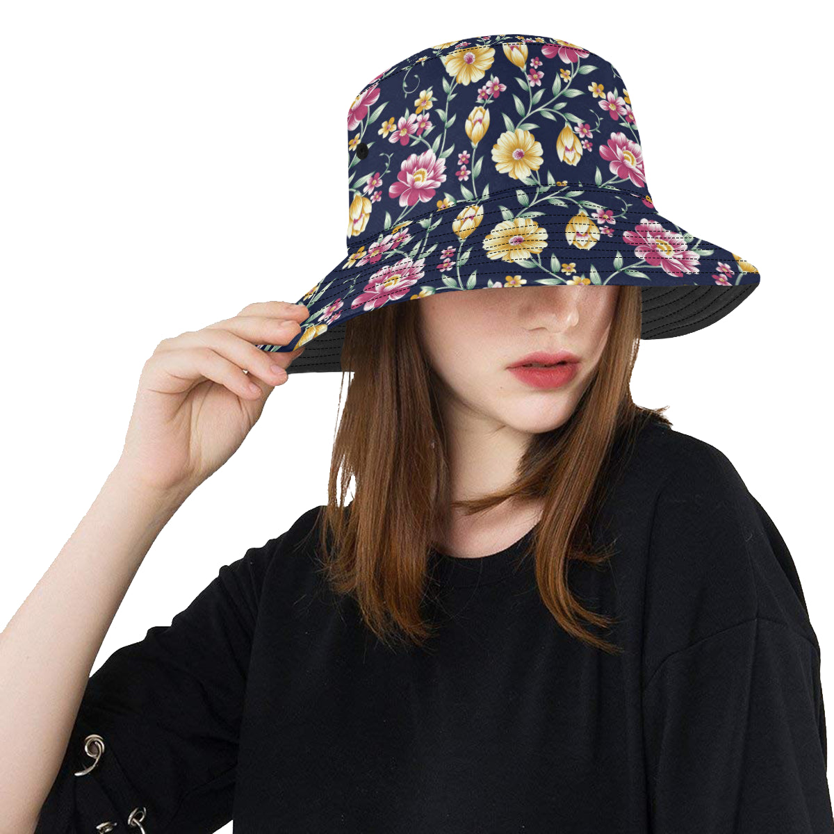 Gerberas Pattern Print Design GB03 Unisex Bucket Hat
