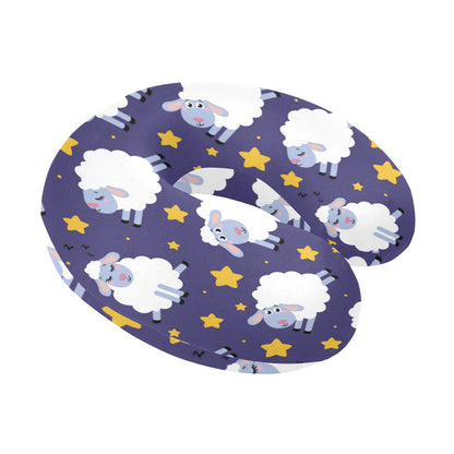 Sheep Pattern Print Design 03 U-Shaped Travel Neck Pillow
