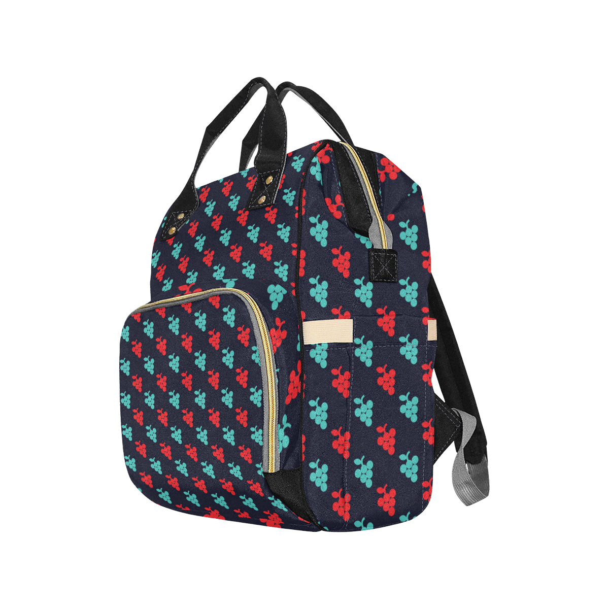Grape Pattern Print Design GP07 Diaper Bag Backpack