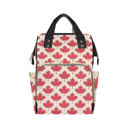 Maple Leaf Pattern Print Design 03 Diaper Bag Backpack