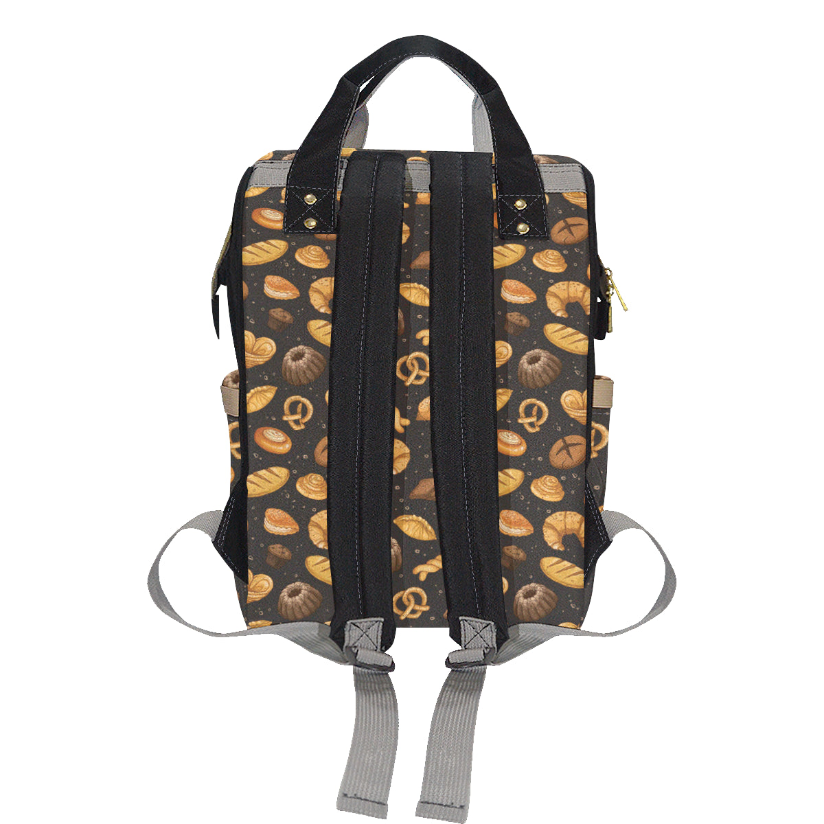 Bread Pattern Print Design 05 Diaper Bag Backpack