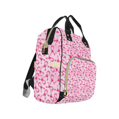 Breast cancer Pattern Print Design 04 Diaper Bag Backpack