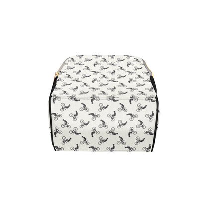Mountain bike Pattern Print Design 01 Diaper Bag Backpack