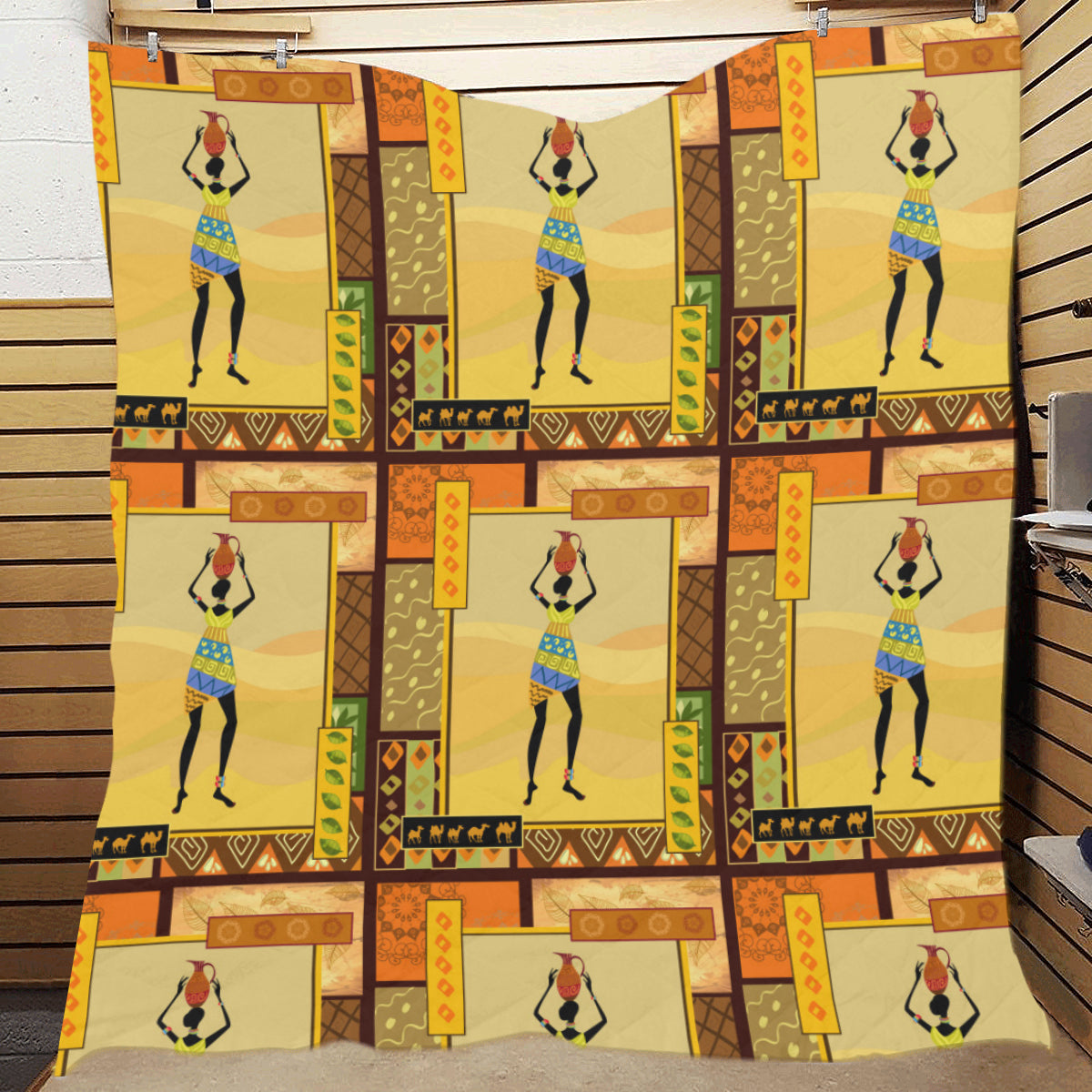 African Girl Design Premium Quilt