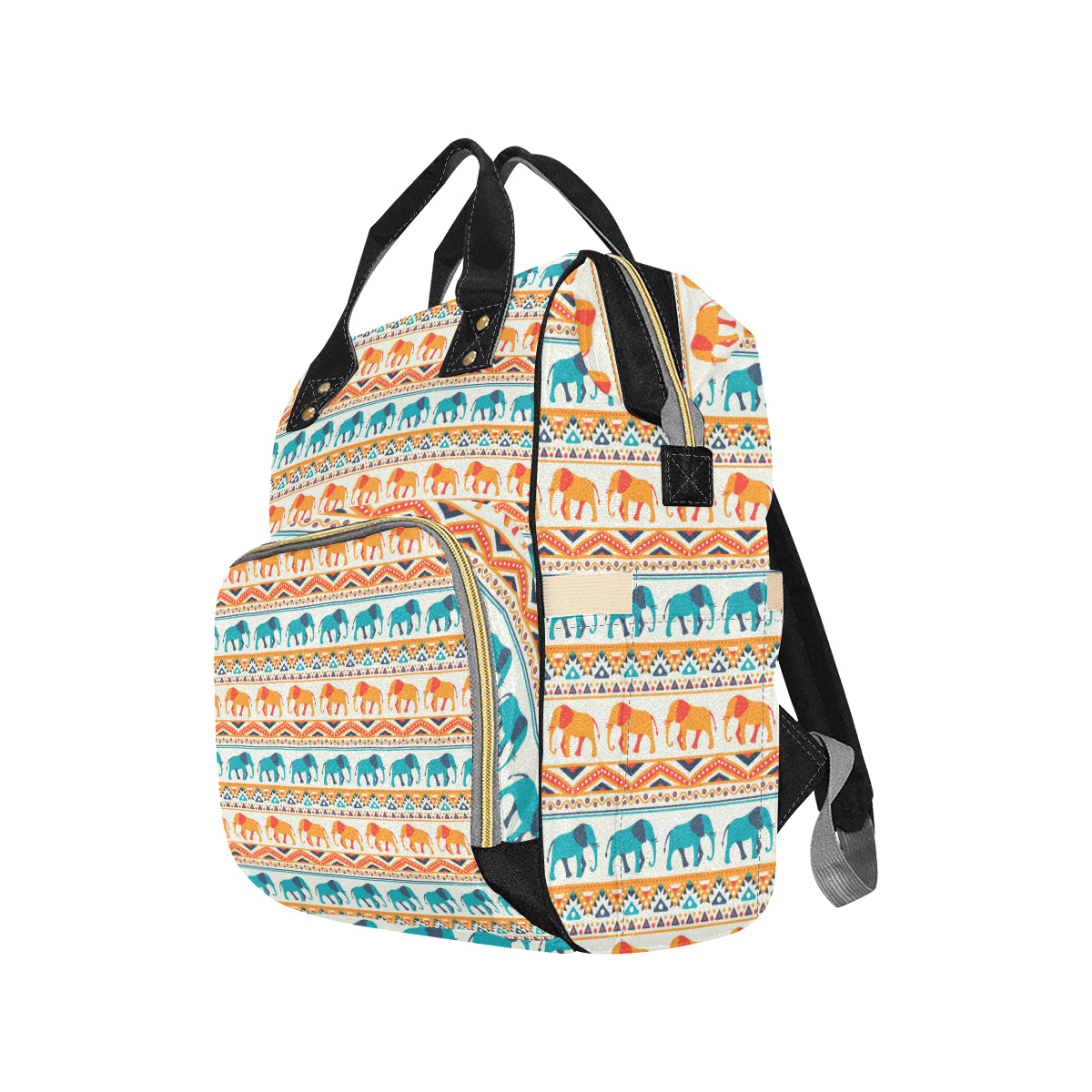 Elephant Aztec Ethnic Print Pattern Diaper Bag Backpack