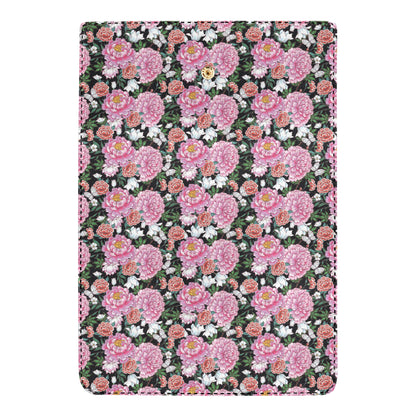 Dahlia Pattern Print Design 02 Women's Trifold Wallet