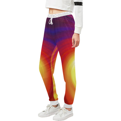 Vortex Twist Swirl Flame Themed Unisex Sweatpants