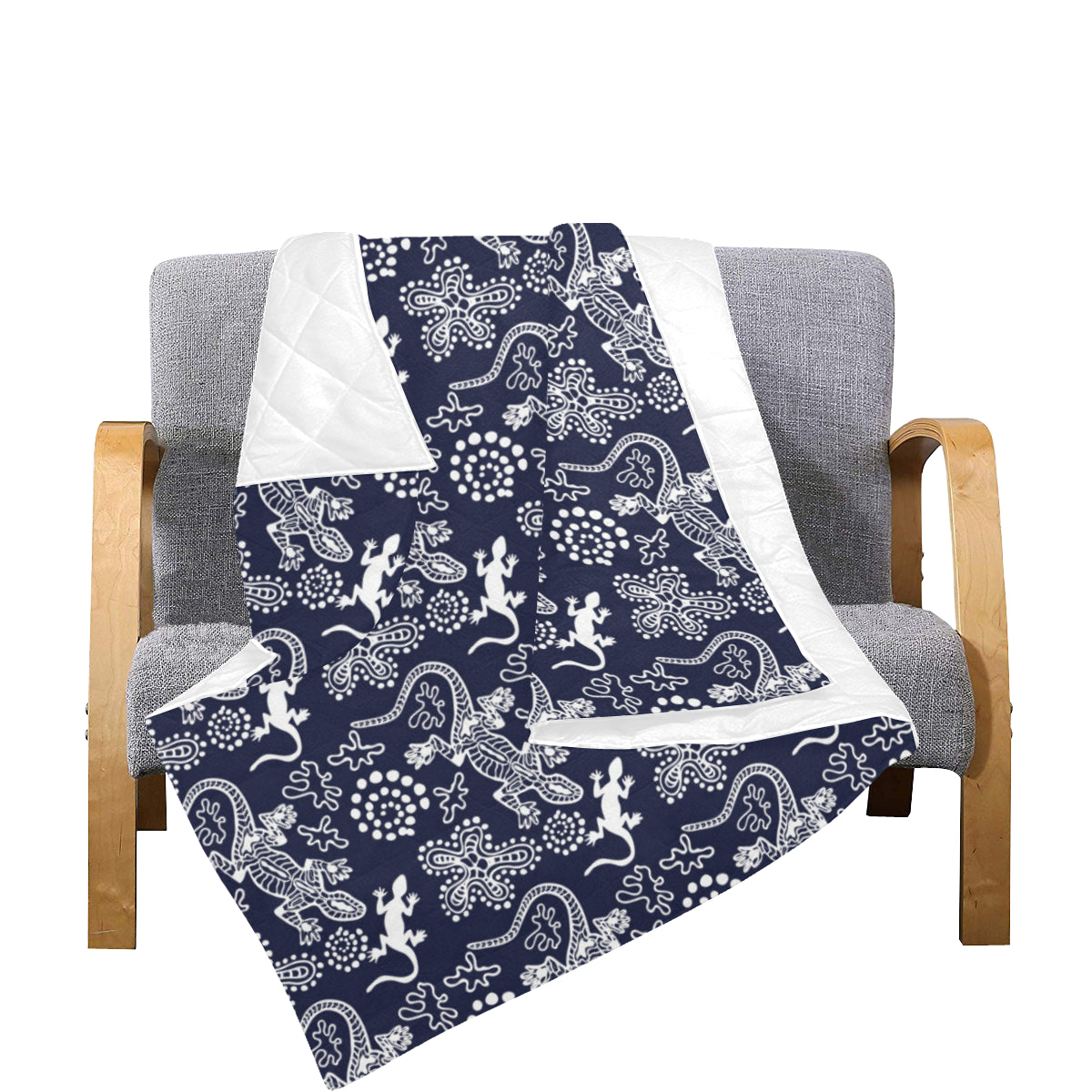 lizard Pattern Print Design 03 Premium Quilt