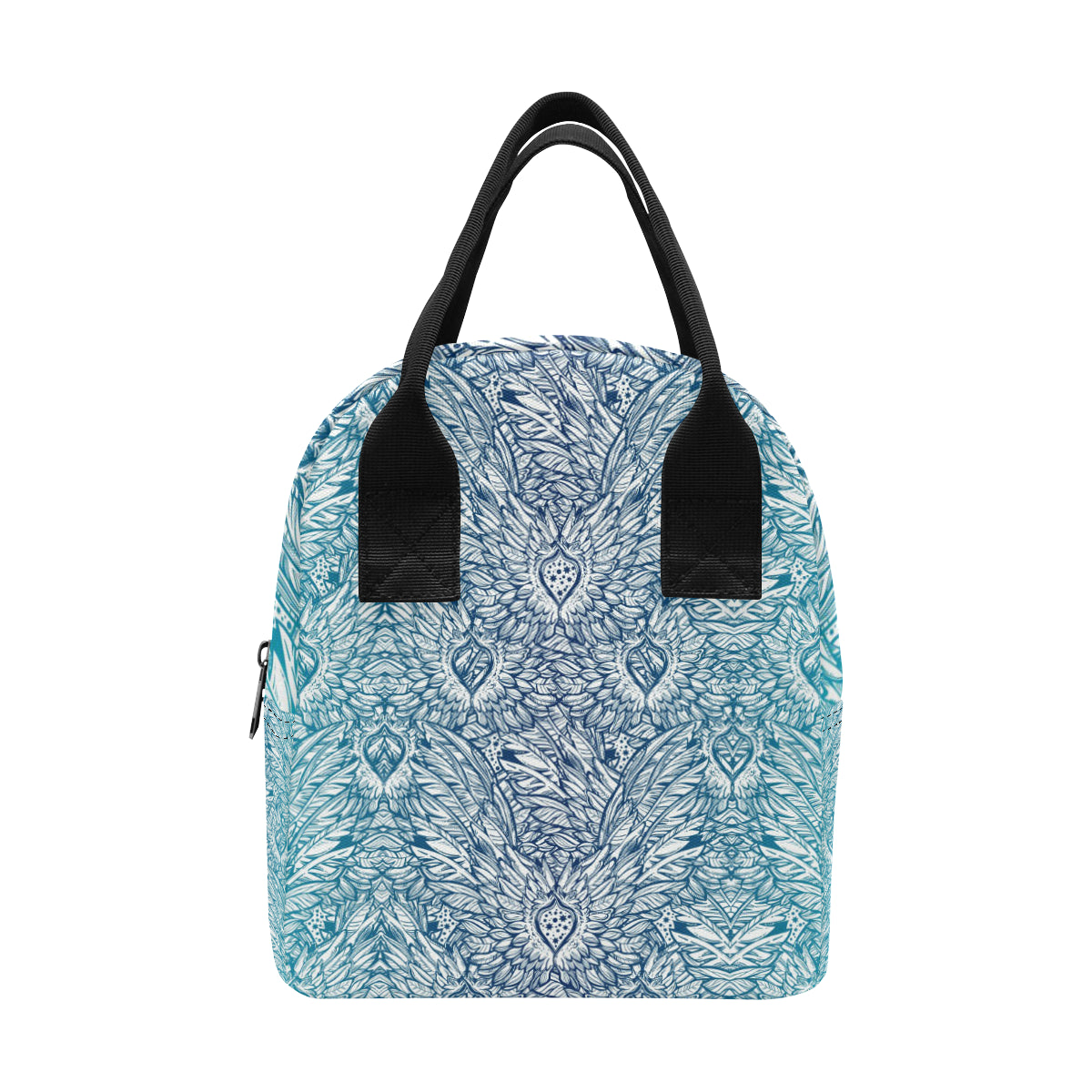 Angel Wings Boho Design Themed Print Insulated Lunch Bag