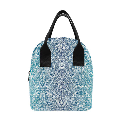 Angel Wings Boho Design Themed Print Insulated Lunch Bag