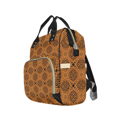 African Pattern Print Design 05 Diaper Bag Backpack