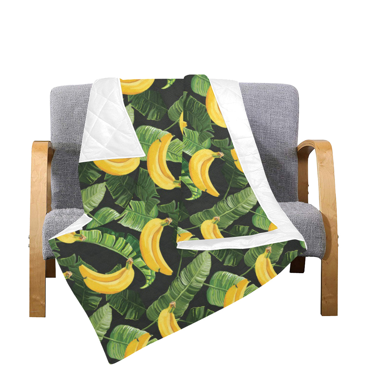 Banana Pattern Print Design BA01 Premium Quilt