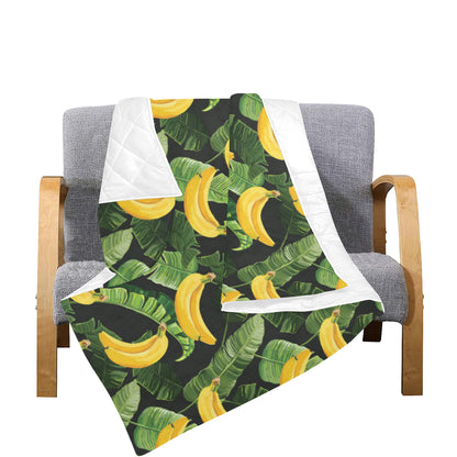 Banana Pattern Print Design BA01 Premium Quilt