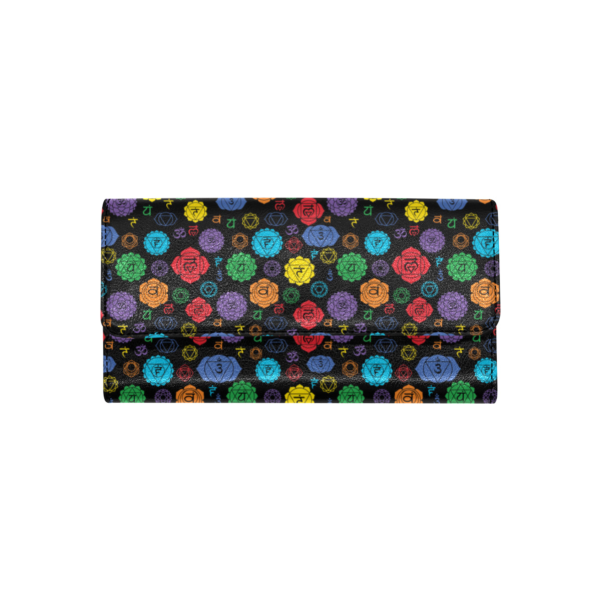 Chakra Pattern Print Design 01 Women's Trifold Wallet