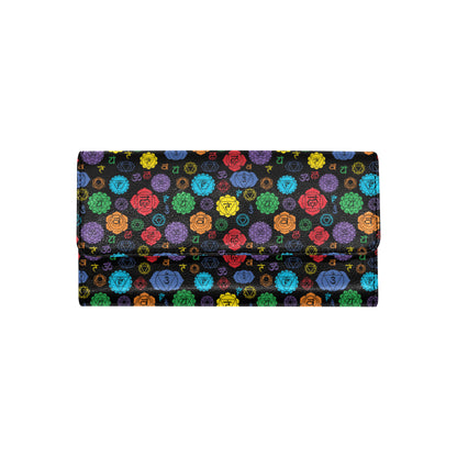 Chakra Pattern Print Design 01 Women's Trifold Wallet