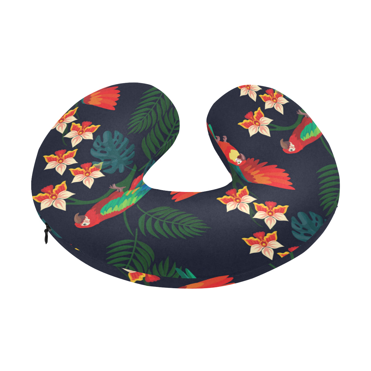 Macaw Pattern Print Design 02 U-Shaped Travel Neck Pillow