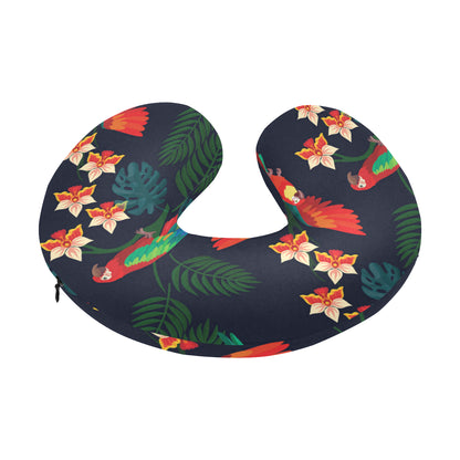 Macaw Pattern Print Design 02 U-Shaped Travel Neck Pillow