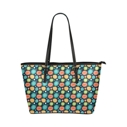 Swedish Themed Design Leather Tote Bag