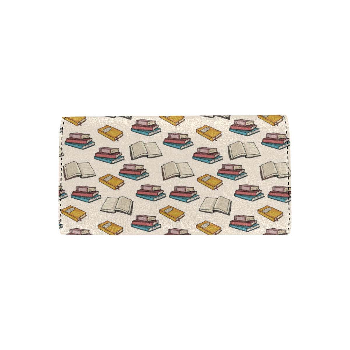 Book Pattern Print Design 04 Women's Trifold Wallet