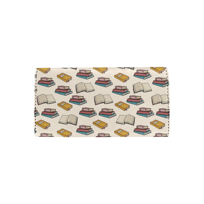 Book Pattern Print Design 04 Women's Trifold Wallet