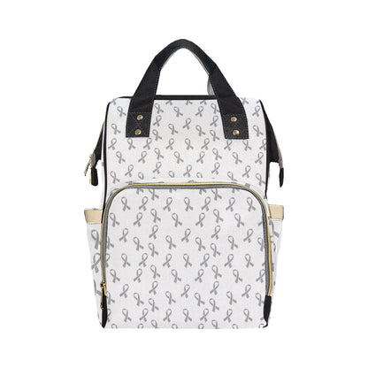 Brain cancer Pattern Print Design 01 Diaper Bag Backpack